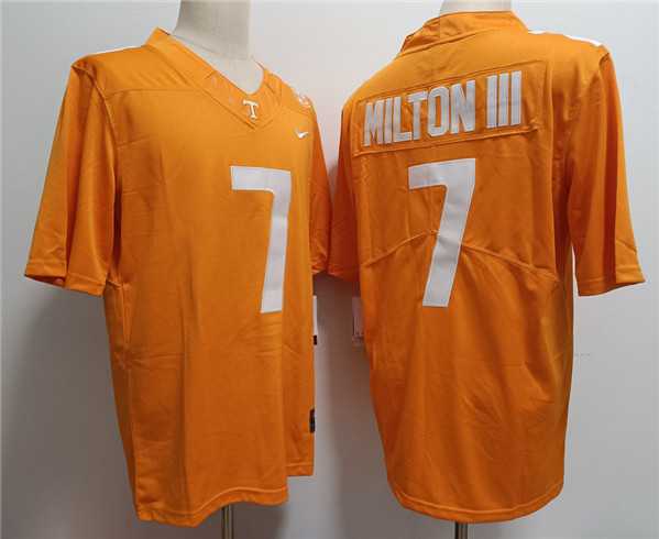 Mens Notre Tennessee Volunteers #7 Joe Milton III Orange Stitched Jersey